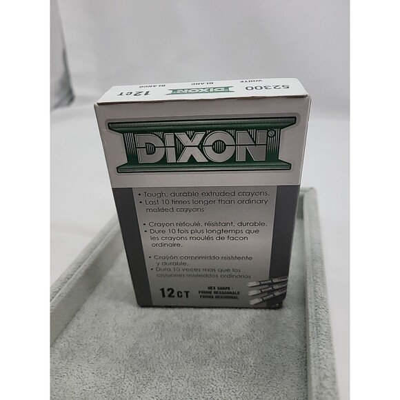 DIXON LUMBER CRAYONS 12 PACK WHITE #52300 HEX SHAPE FAST SHIPPING!!! 8547648 - Picture 5 of 7